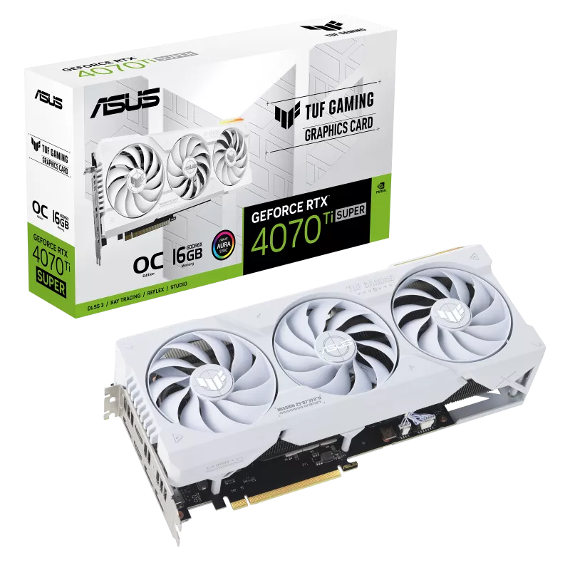 ASUS TUF Gaming GeForce RTX™ 4070 Ti SUPER White OC Edition 16GB GDDR6X - Graphics Card ASUS TUF Gaming GeForce RTX™ 4070 Ti SUPER White OC Edition 16GB GDDR6X - Graphics Card